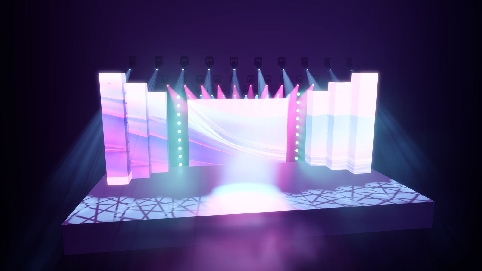 Stepped LED towers