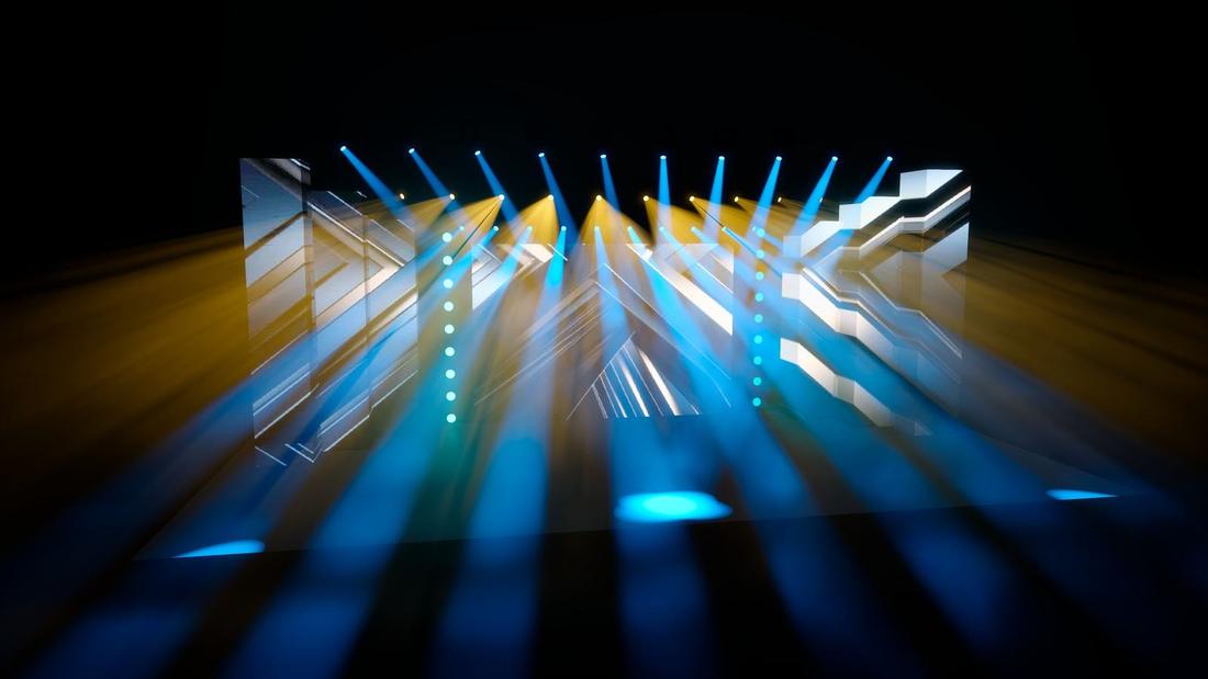 Concert stage with LED towers · 10