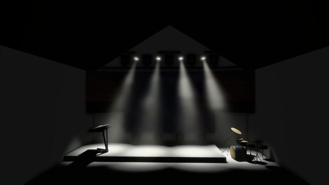 Key-light look: white beams from the new moving heads