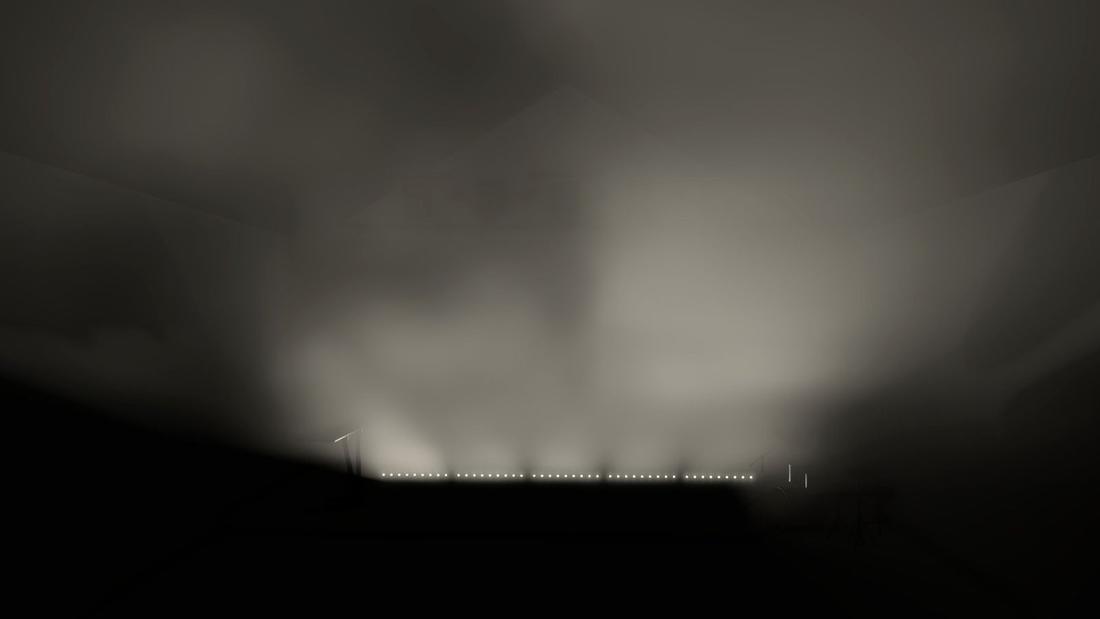 Atmosphere study: haze before the beams come up