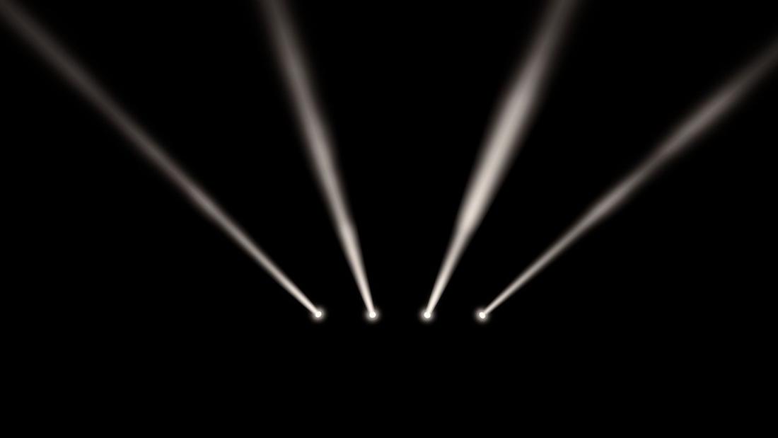 Beam study: four floor heads fanning out