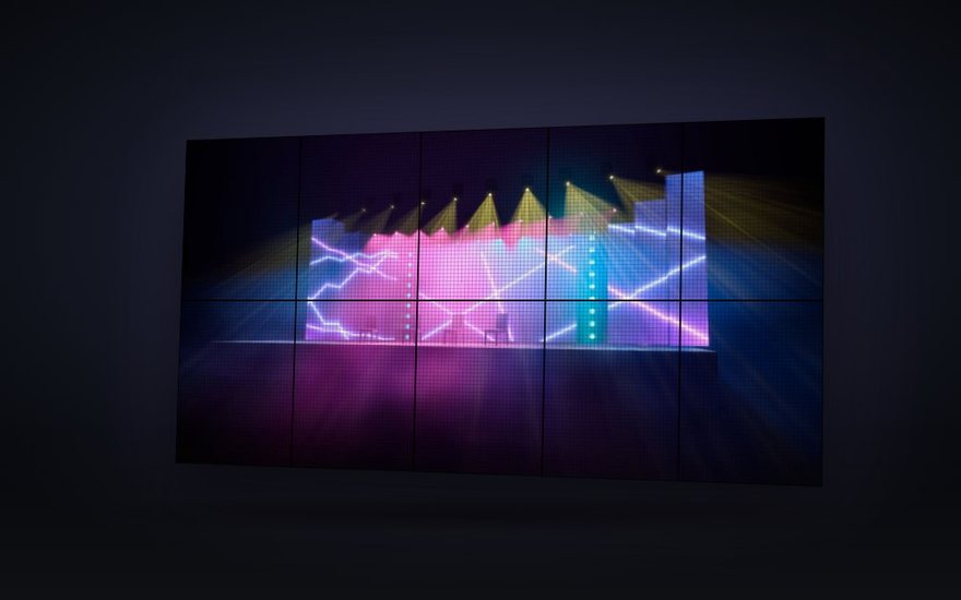Reference: Planar CarbonLight CLI VX 2.6mm cabinet, shown in a scenic environment